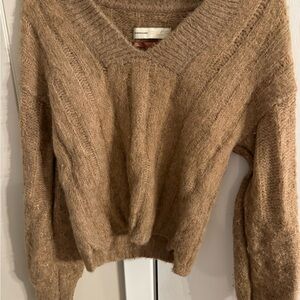 Brown V-Neck Sweater